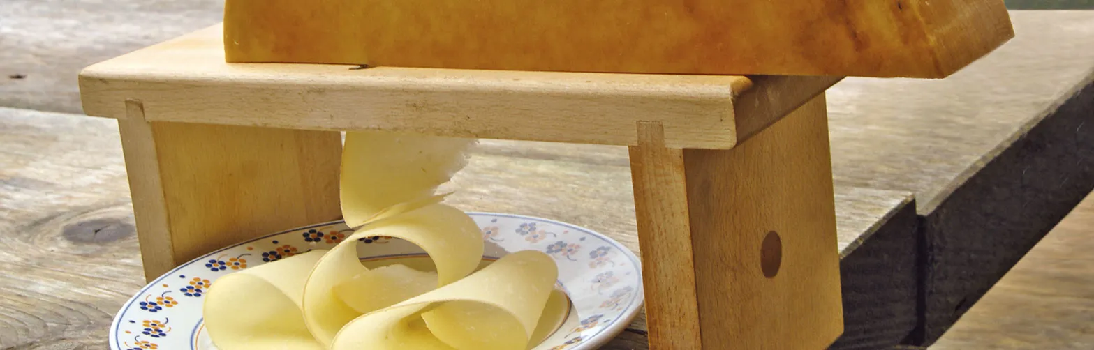 Bio-Hobelkäse als Hilfe für Blatten